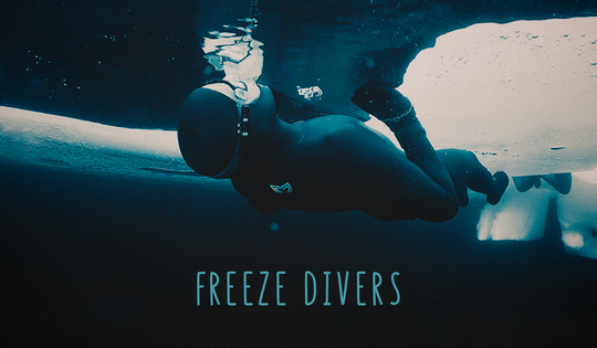 Russian freediver dives under the White Sea ice to break a world record 