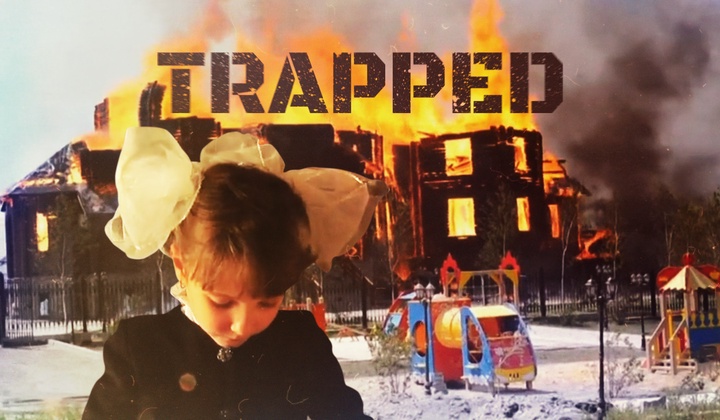 How do children and adults live in Zaytsevo, a village in the 'grey zone'?